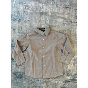 Andrew Fezza Black White Microstripe Button Down Dress Shirt Boys 5